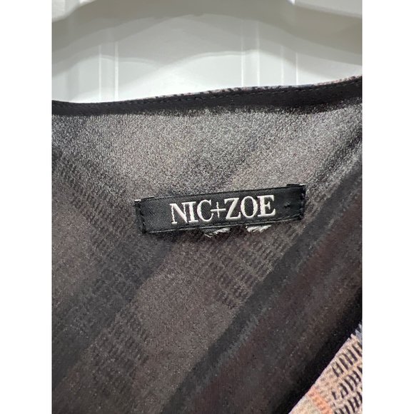 Nic and Zoe Silk Striped Geometric Tank Top Womens S Sleeveless Side Slit Flowy - Picture 3 of 7